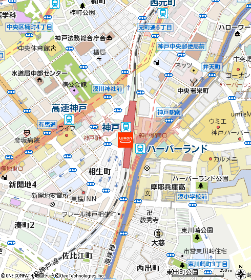 KOHYO神戸店付近の地図